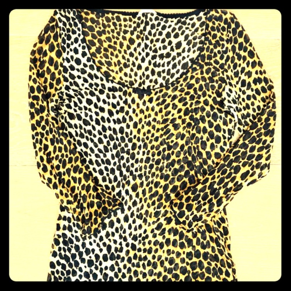 Dolce and Gabbana leopard sheer shirt
